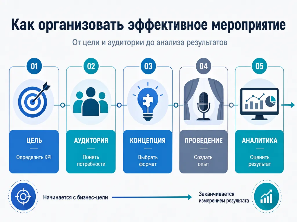 Основные этапы организации эффективного мероприятия в event-маркетинге