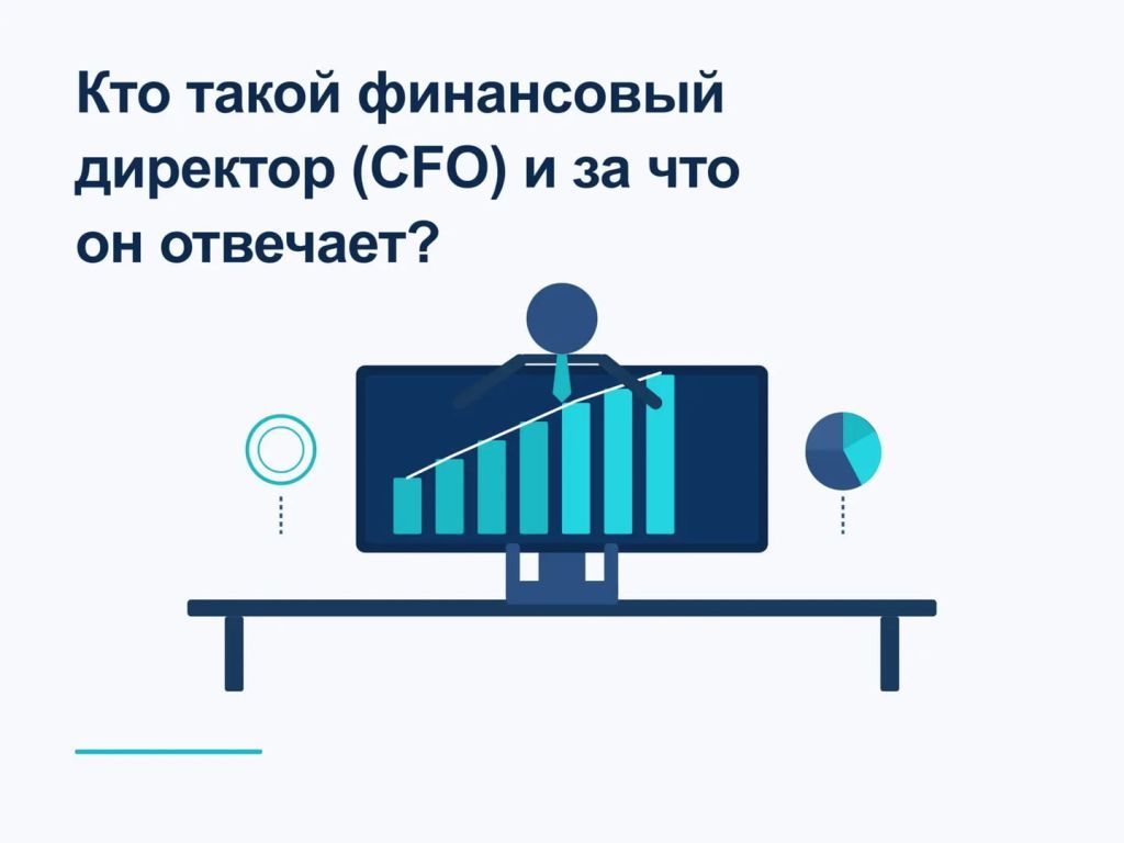 Финансовый директор за рабочим столом с дашбордами финансовой аналитики и стратегическими графиками